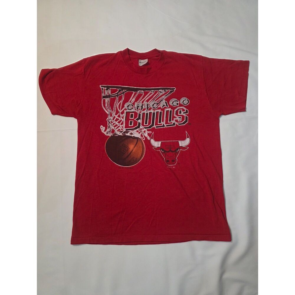 RARE Vtg 80s Chicago Bulls Stedman Kodel Made in USA Single Stitch T-Shirt L